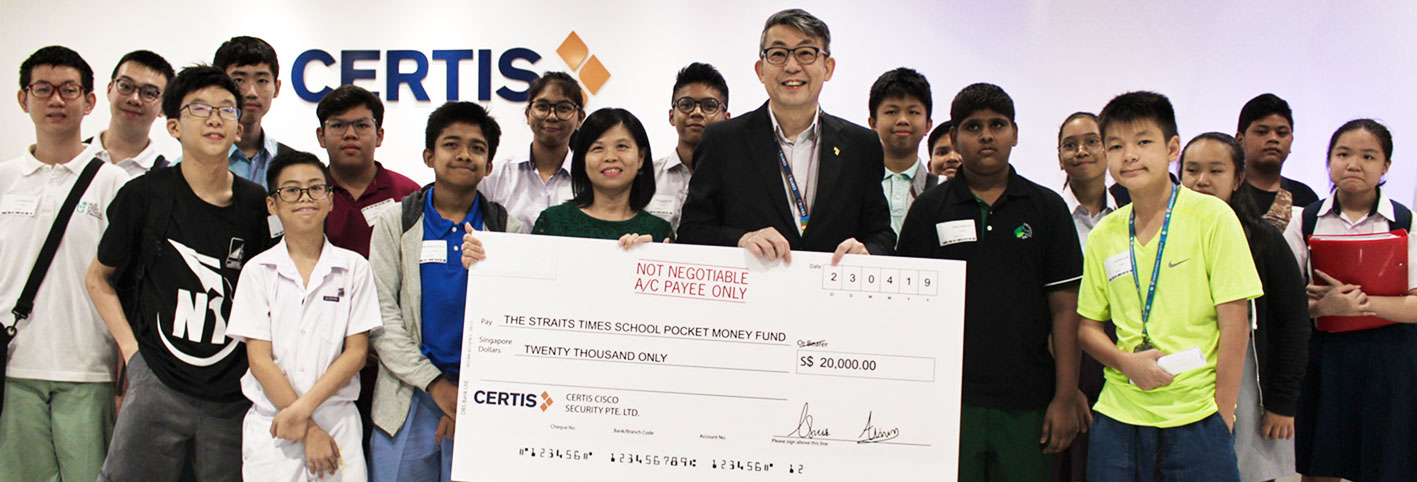 Certis Brings Tech Cheer To Beneficiaries Of Straits Times School Pocket Money Fund (STSPMF)