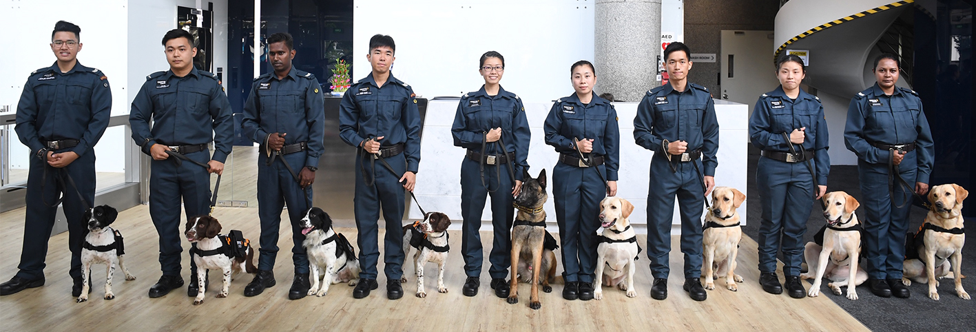 Certis unveils first Auxiliary Police K-9 Unit in Singapore