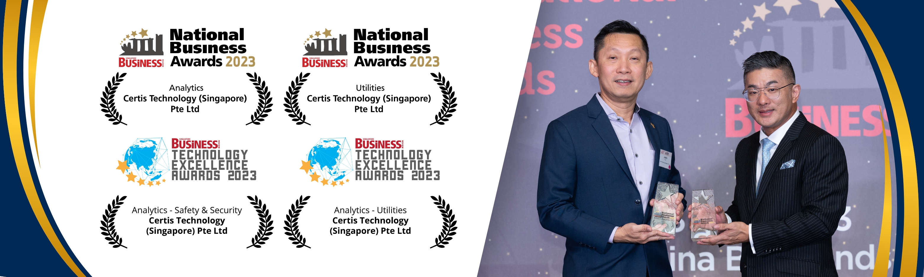 Certis Technology scores four technology wins for Mozart and Smart Toilet Analytics at Singapore Business Review awards 